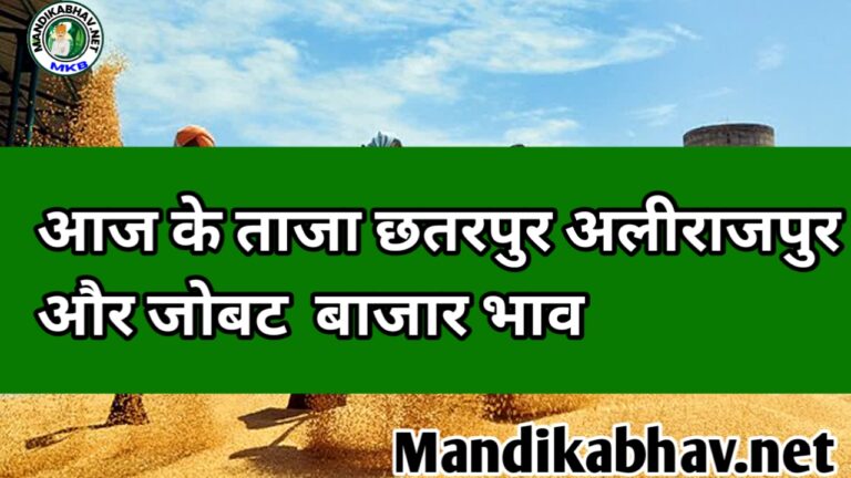 Market prices of Jobat, Alirajpur and Chhatarpur : मध्यप्रदेश के कृषि बाजार में ताज़ा कीमतें: जानें जोबट, अलिराजपुर और छतरपुर के बाजार भाव