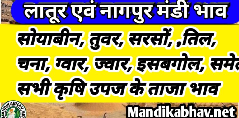 महाराष्ट्र के लातुर और नागपुर  देख आज क्या रहे मंडी में हलचल !